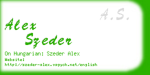 alex szeder business card